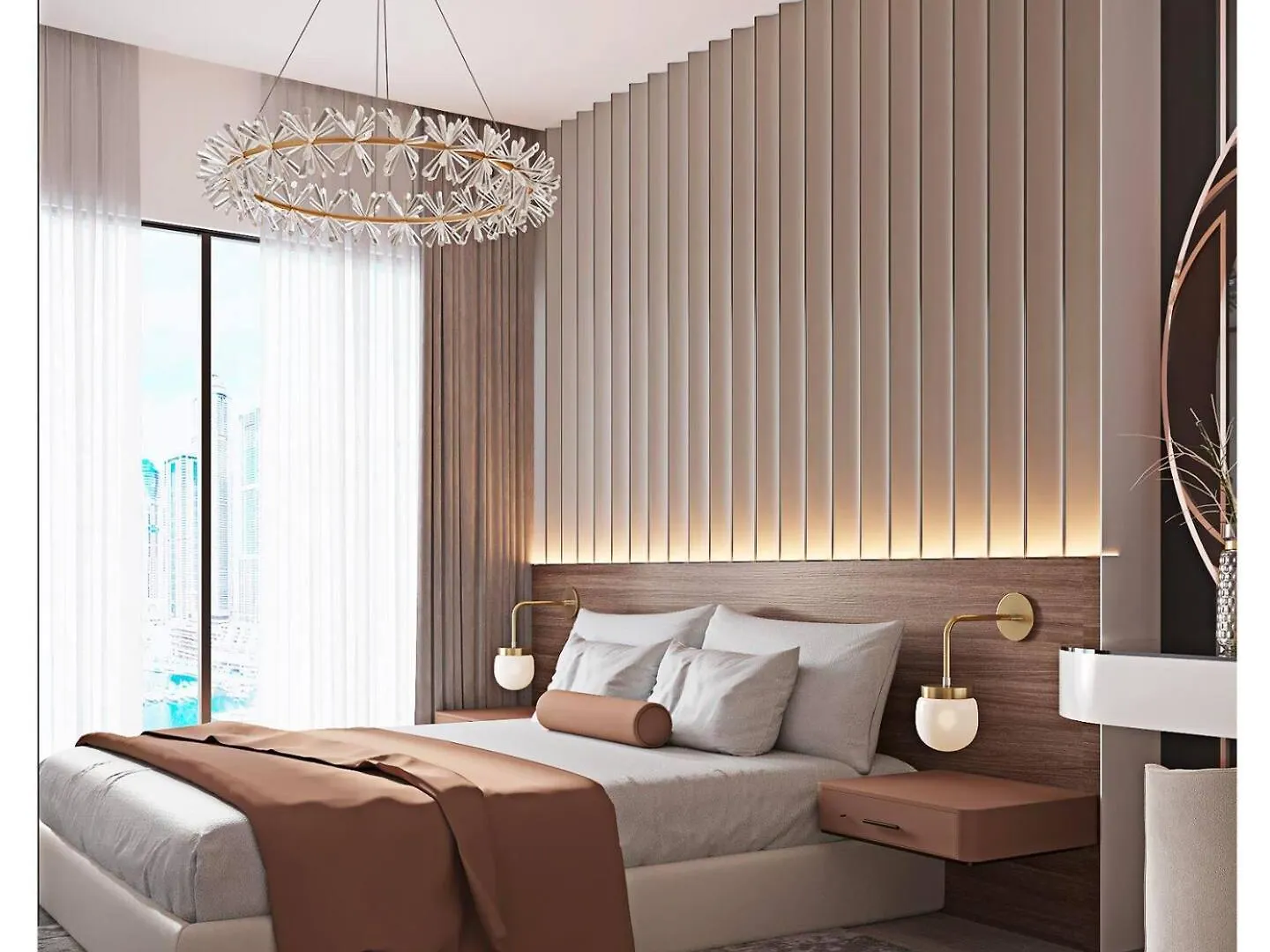 Sophisticated Urban 2-Bedroom Dubai 0*,